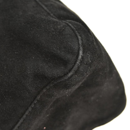 Fendi Black Suede Mamma Baguette Handbag