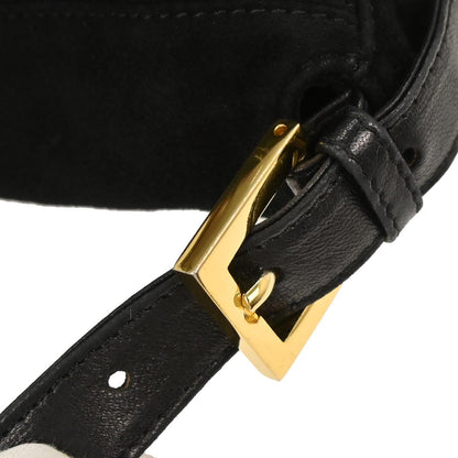 Fendi Black Suede Mamma Baguette Handbag