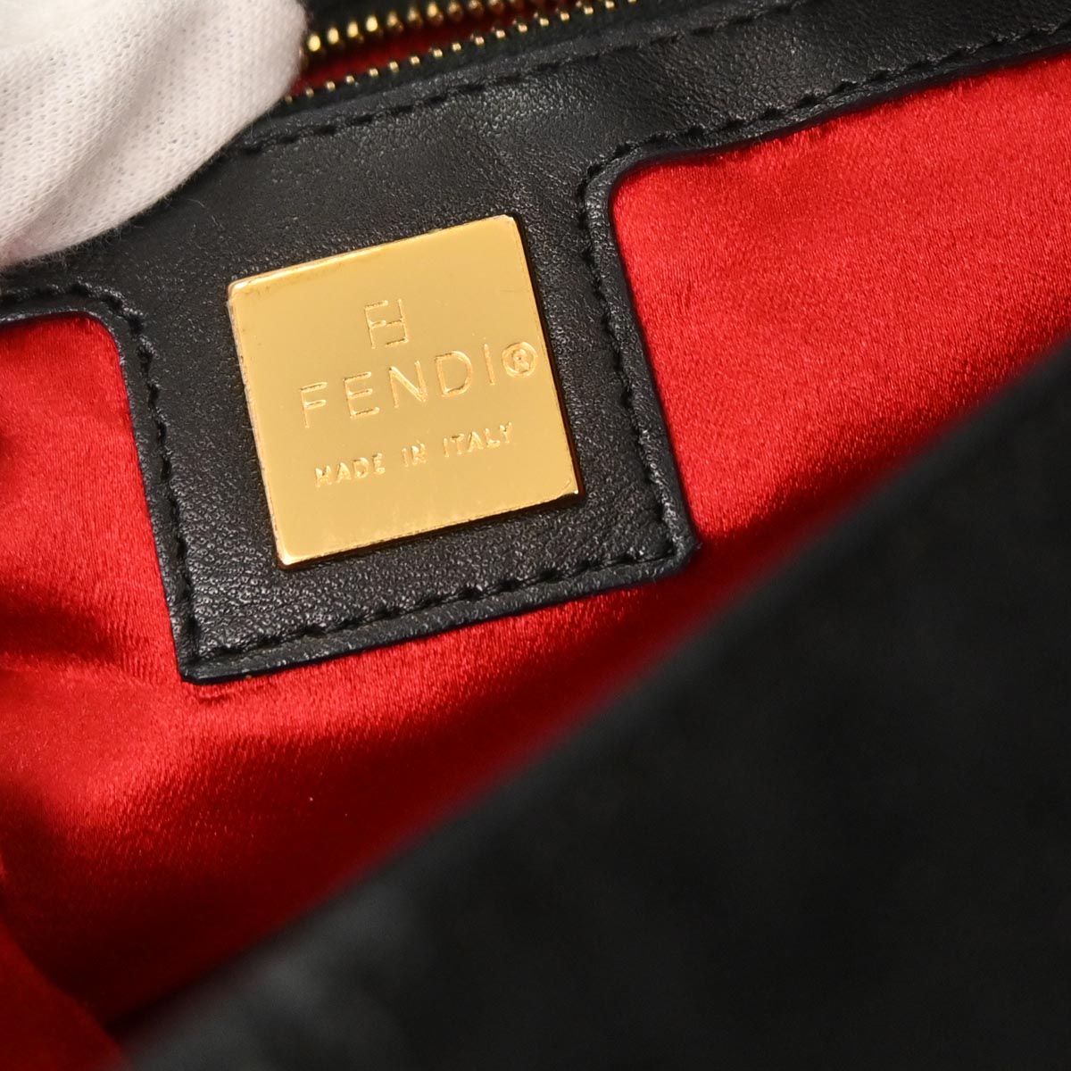 Fendi Black Suede Mamma Baguette Handbag