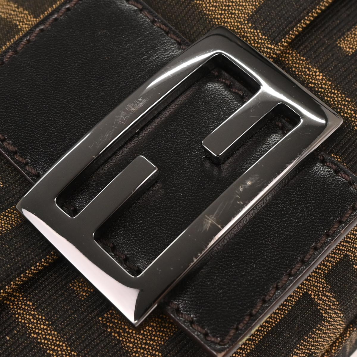 Fendi Brown Canvas Zucca Handbag