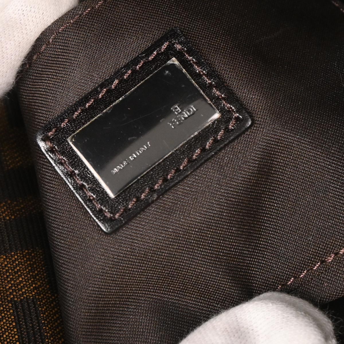 Fendi Brown Canvas Zucca Handbag