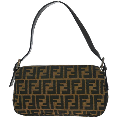 Fendi Brown Canvas Zucca Baguette Handbag