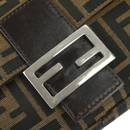 Fendi Brown Canvas Zucca Baguette Handbag