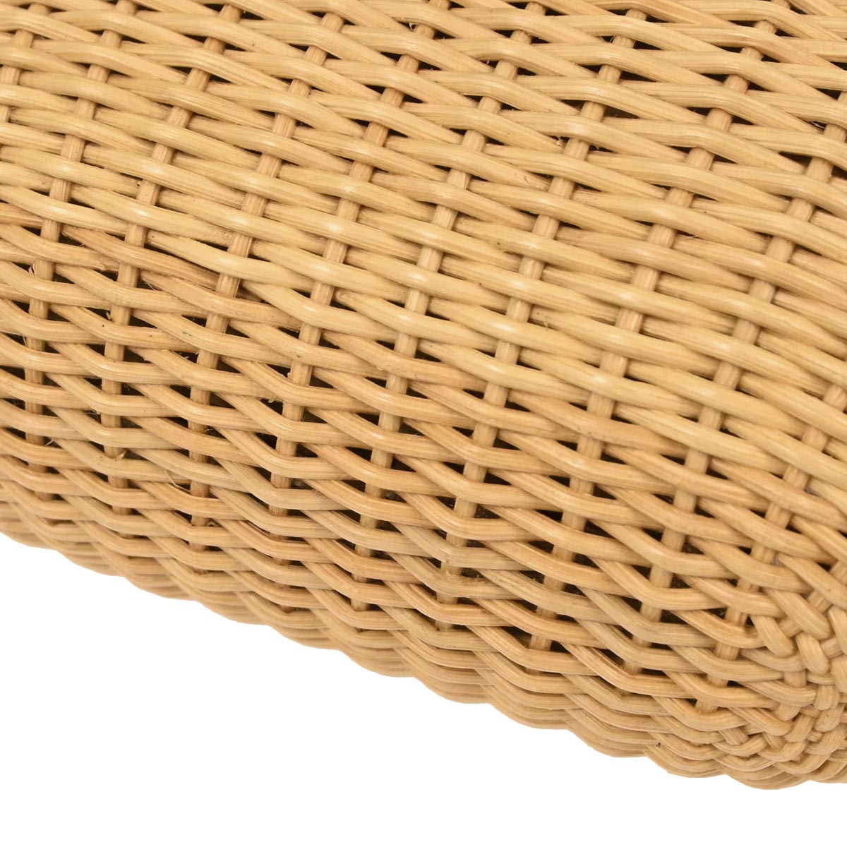 Chanel Beige Rattan Heart Lock Basket Bag 2way Shoulder Handbag