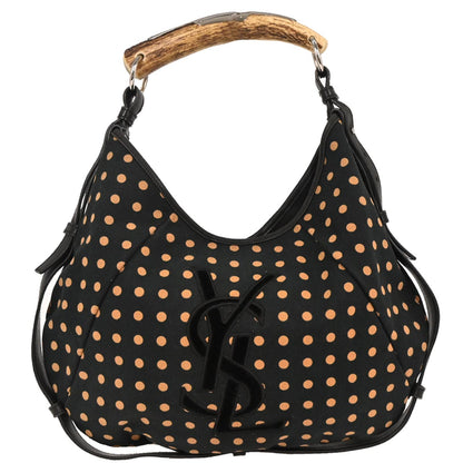 Yves Saint Laurent Black Canvas Mombasa Handbag