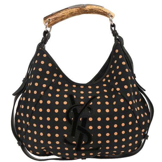Yves Saint Laurent Black Canvas Mombasa Handbag