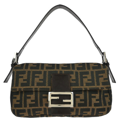 Fendi Brown Canvas Zucca Baguette Handbag