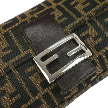 Fendi Brown Canvas Zucca Baguette Handbag