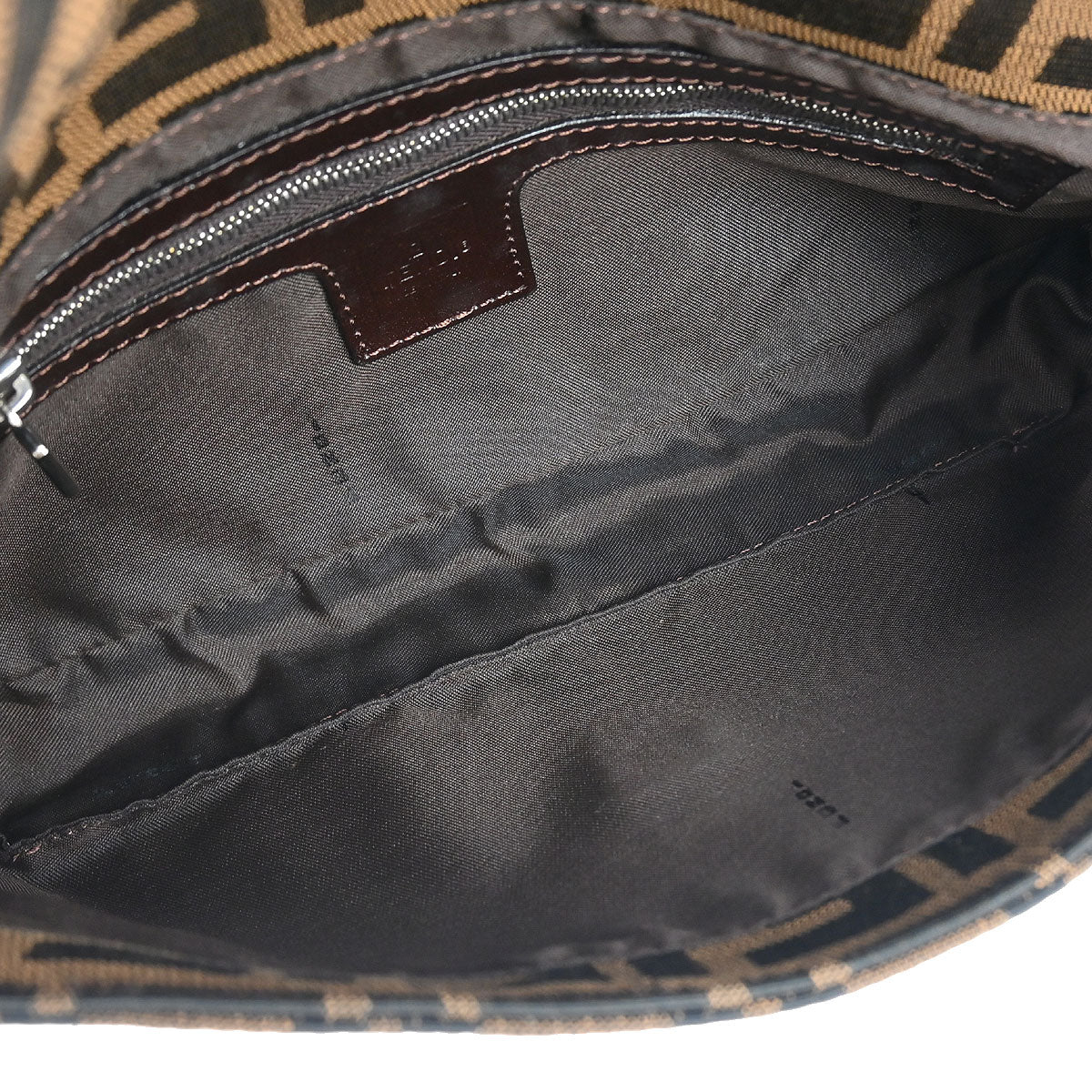 Fendi Brown Canvas Zucca Baguette Handbag