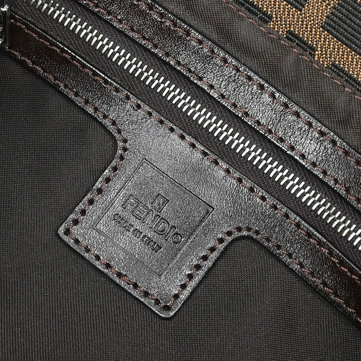 Fendi Brown Canvas Zucca Baguette Handbag