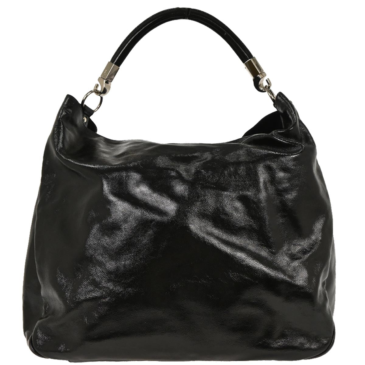 Yves Saint Laurent Black Leather Rive Gauche Roady Handbag