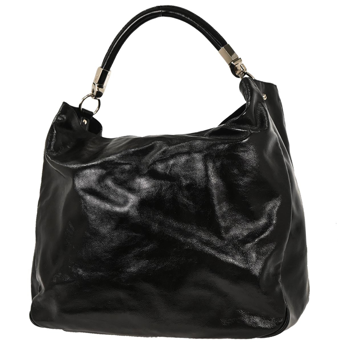 Yves Saint Laurent Black Leather Rive Gauche Roady Handbag