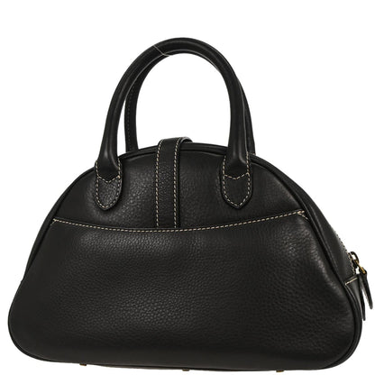 Christian Dior Black Leather Double Saddle Handbag