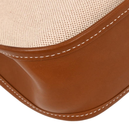 Hermes Natural Fauve Toile H Barenia Evelyne 29 Shoulder Bag