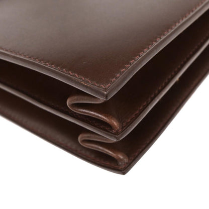 Hermes Havane Box Calf Sac a Depeches 38 Handbag