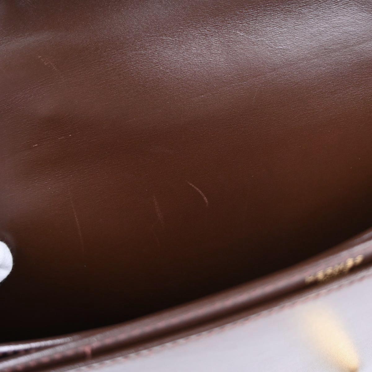 Hermes Havane Box Calf Sac a Depeches 38 Handbag