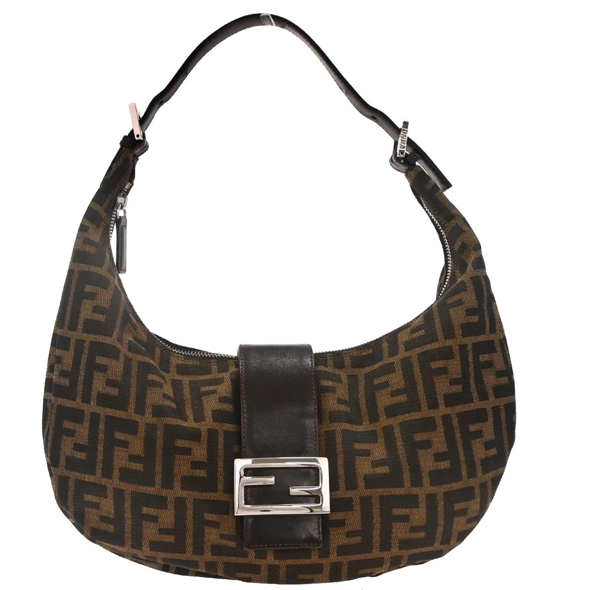 Fendi Brown Canvas Zucca Handbag
