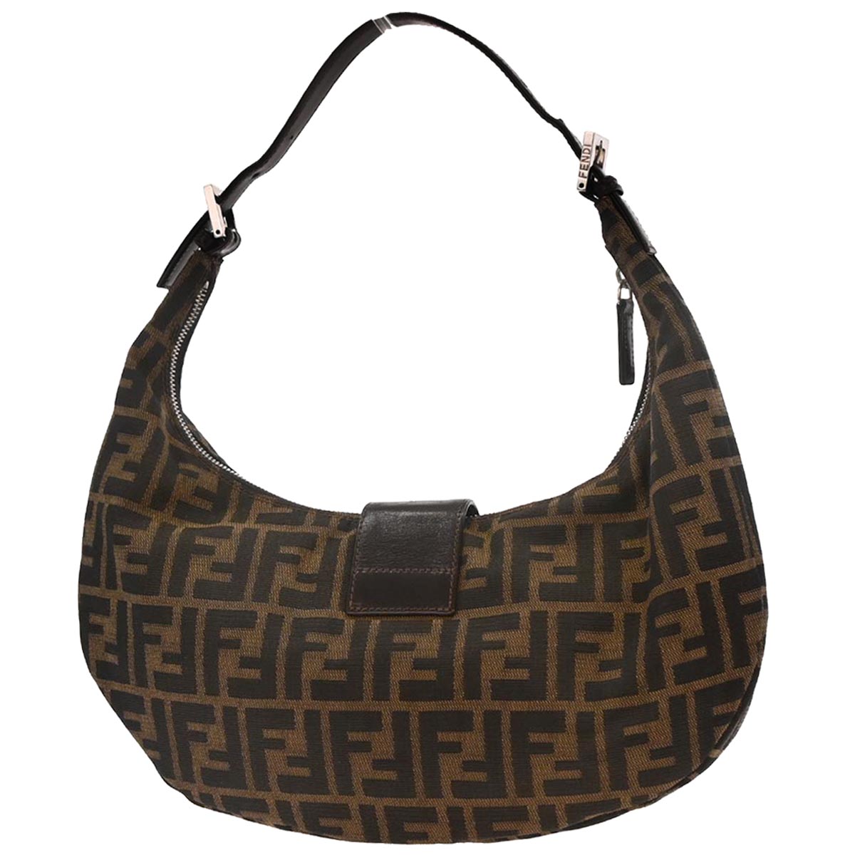 Fendi Brown Canvas Zucca Handbag