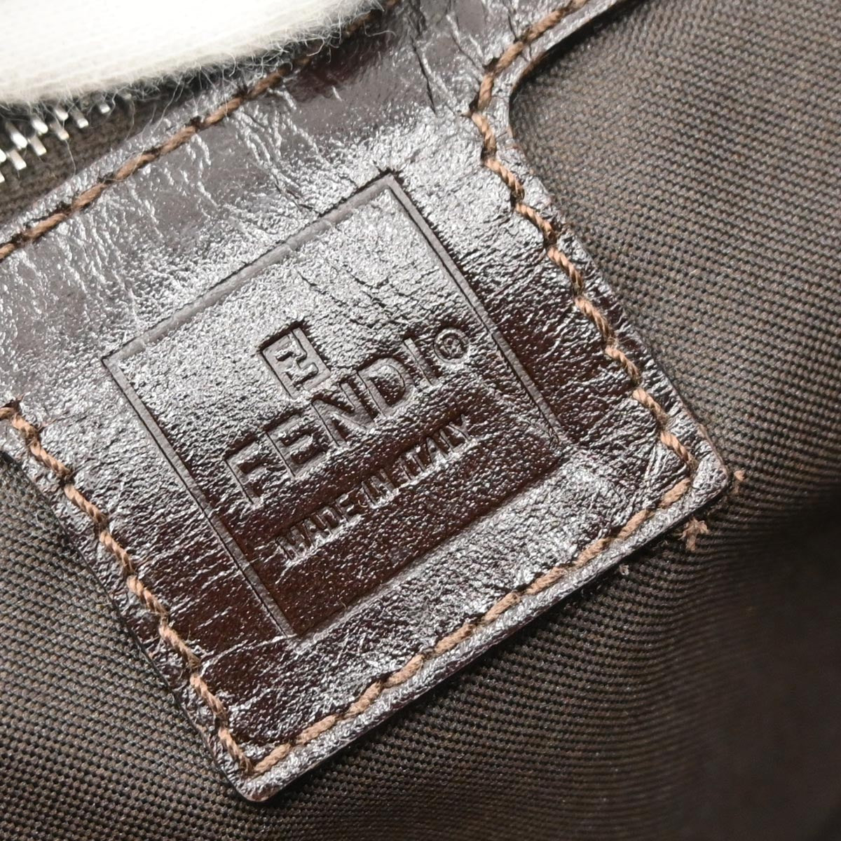 Fendi Brown Canvas Zucca Handbag