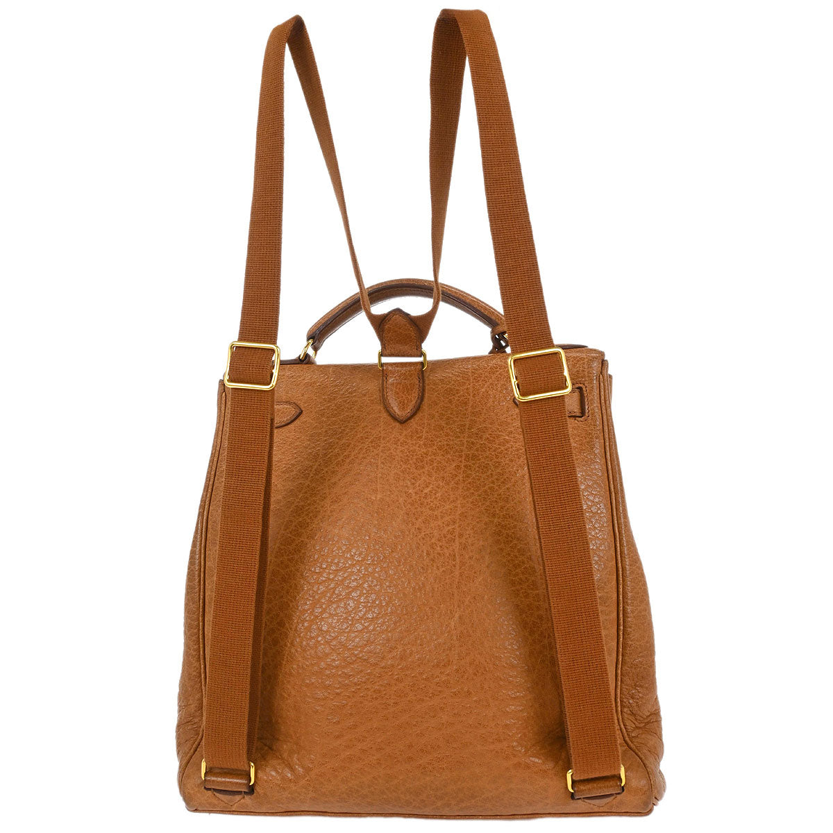 Hermes Gold Buffle Skipper Kelly A Dos GM Backpack