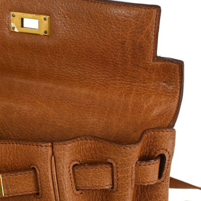 Hermes Gold Buffle Skipper Kelly A Dos GM Backpack