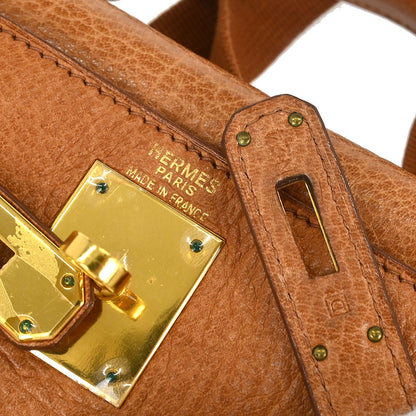 Hermes Gold Buffle Skipper Kelly A Dos GM Backpack