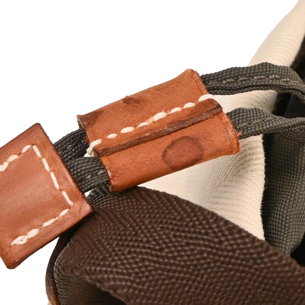 Hermes Beige Toile Chevron Sac de Pansage Bucket Shoulder Bag