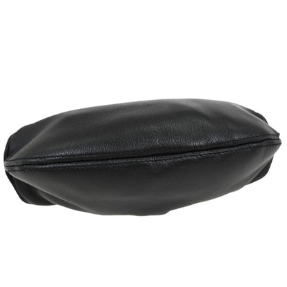 Salvatore Ferragamo Black Leather Kiss Lock Purse Handbag