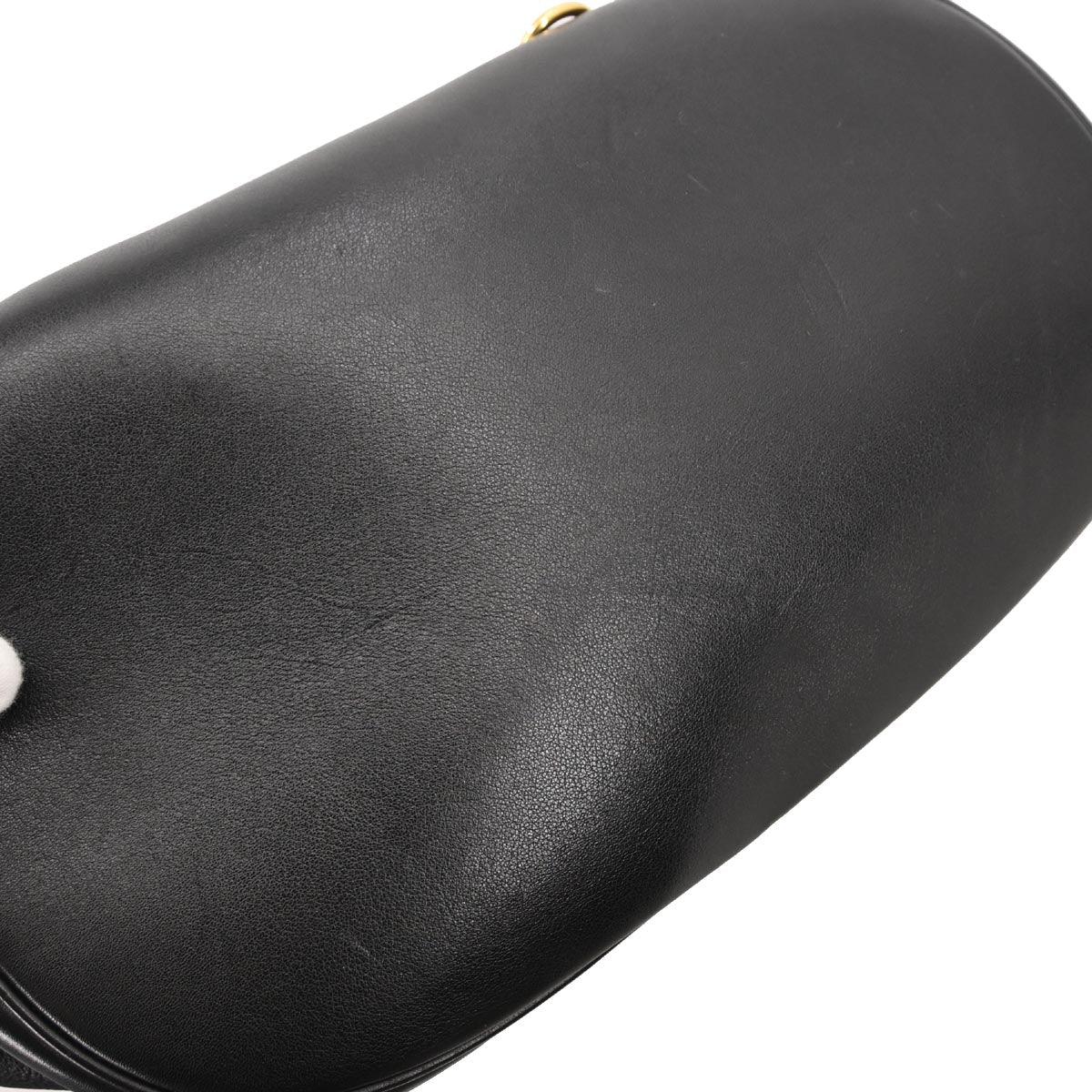 Gucci Black Leather Bamboo Drawstring 2way One Shoulder Bag