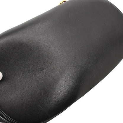 Gucci Black Leather Bamboo Drawstring 2way One Shoulder Bag