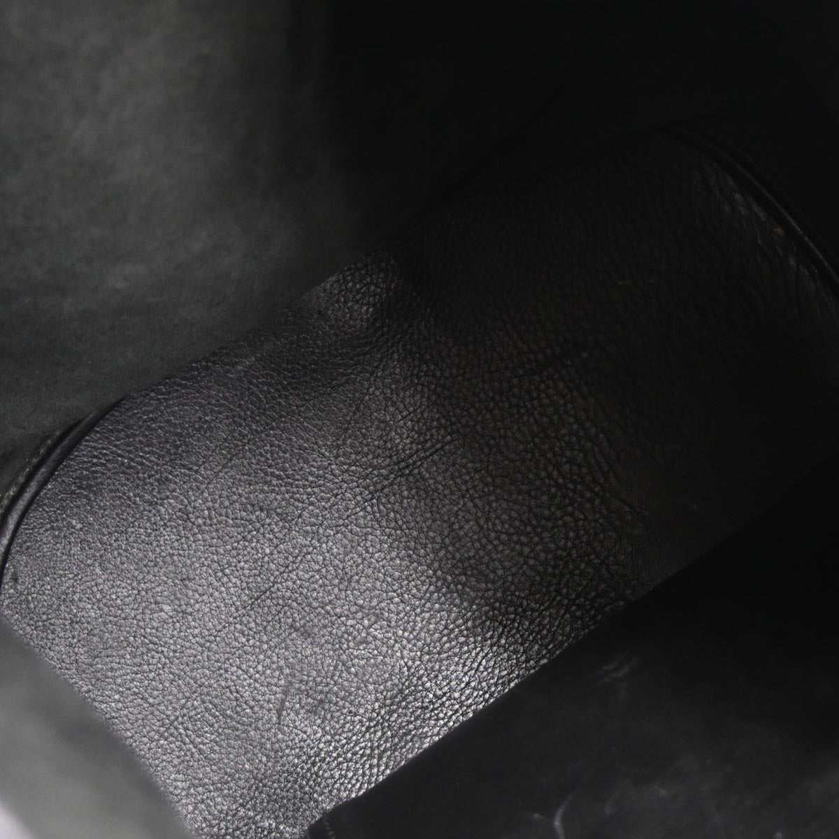 Gucci Black Leather Bamboo Drawstring 2way One Shoulder Bag