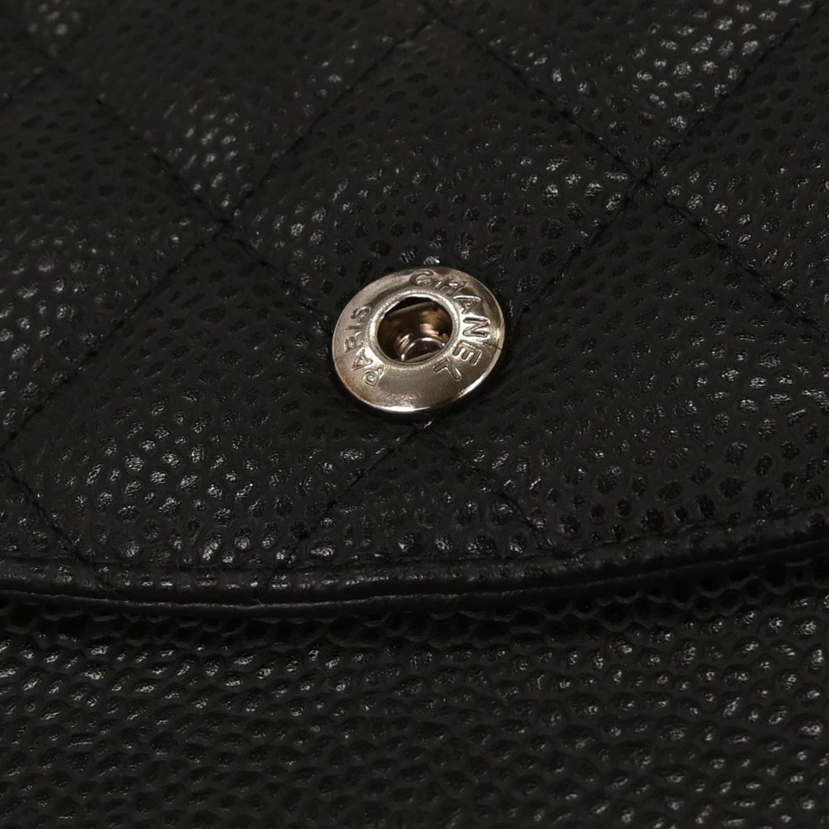 Chanel 2009-2010 Black Caviar Medium Classic Double Flap Shoulder Bag