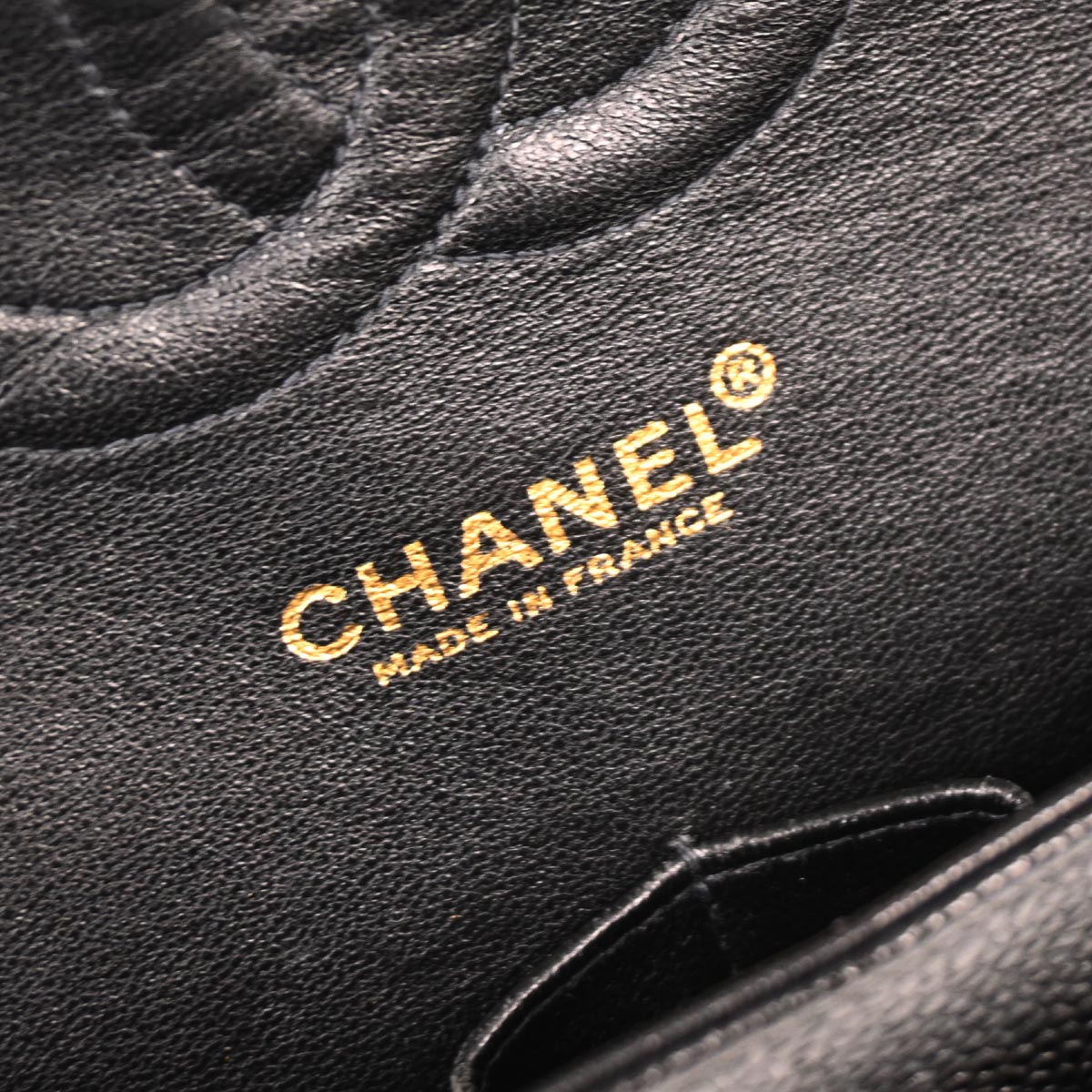 Chanel Black Caviar Double Flap Shoulder Bag