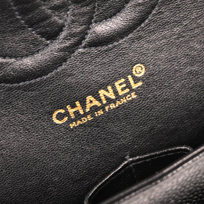 Chanel Black Caviar Double Flap Shoulder Bag