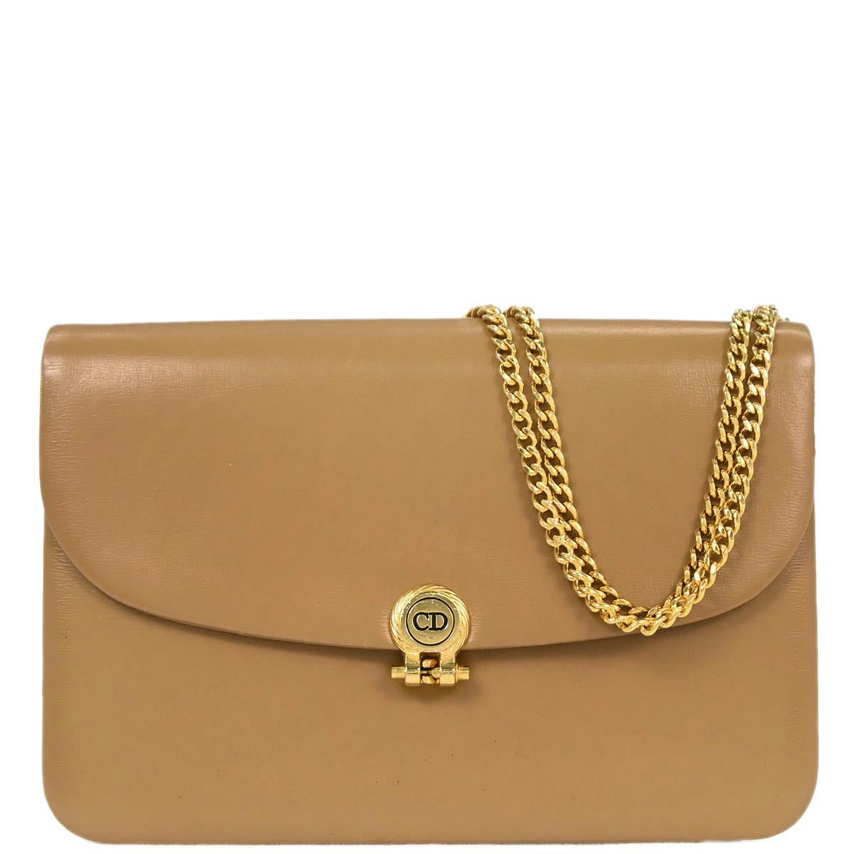 Christian Dior Brown Leather Shoulder Bag