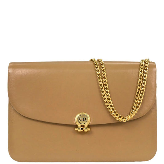 Christian Dior Brown Leather Shoulder Bag