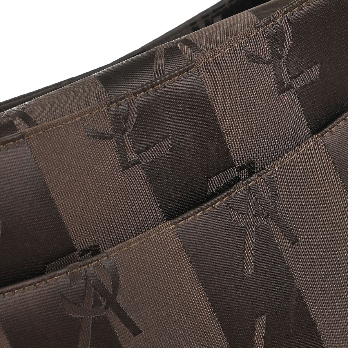 Yves Saint Laurent Brown Nylon Handbag