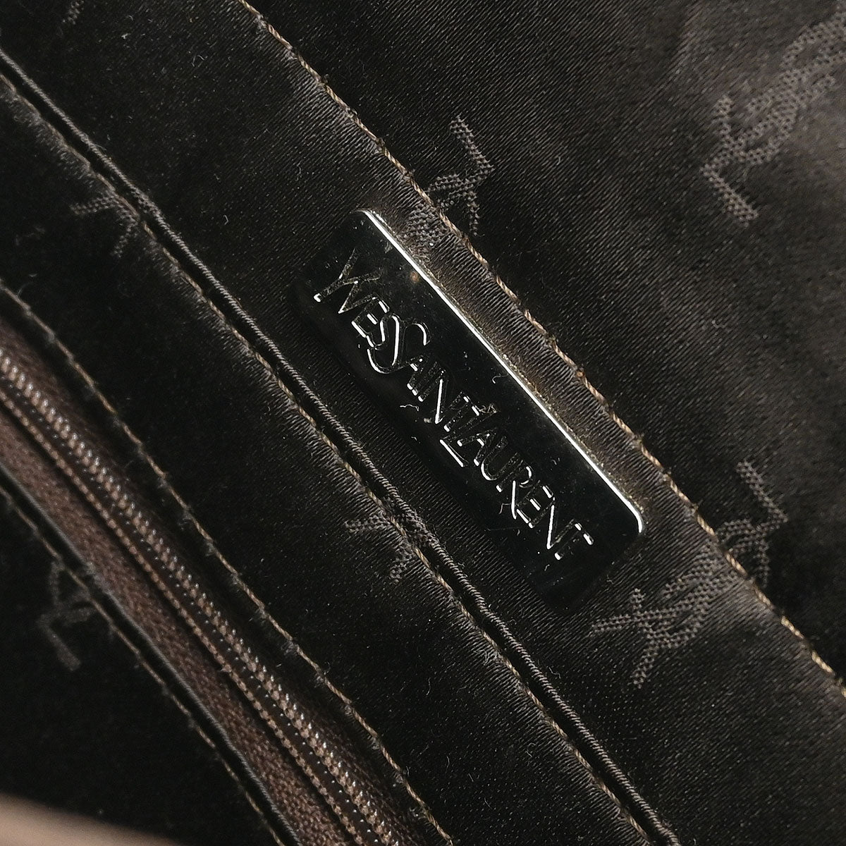 Yves Saint Laurent Brown Nylon Handbag