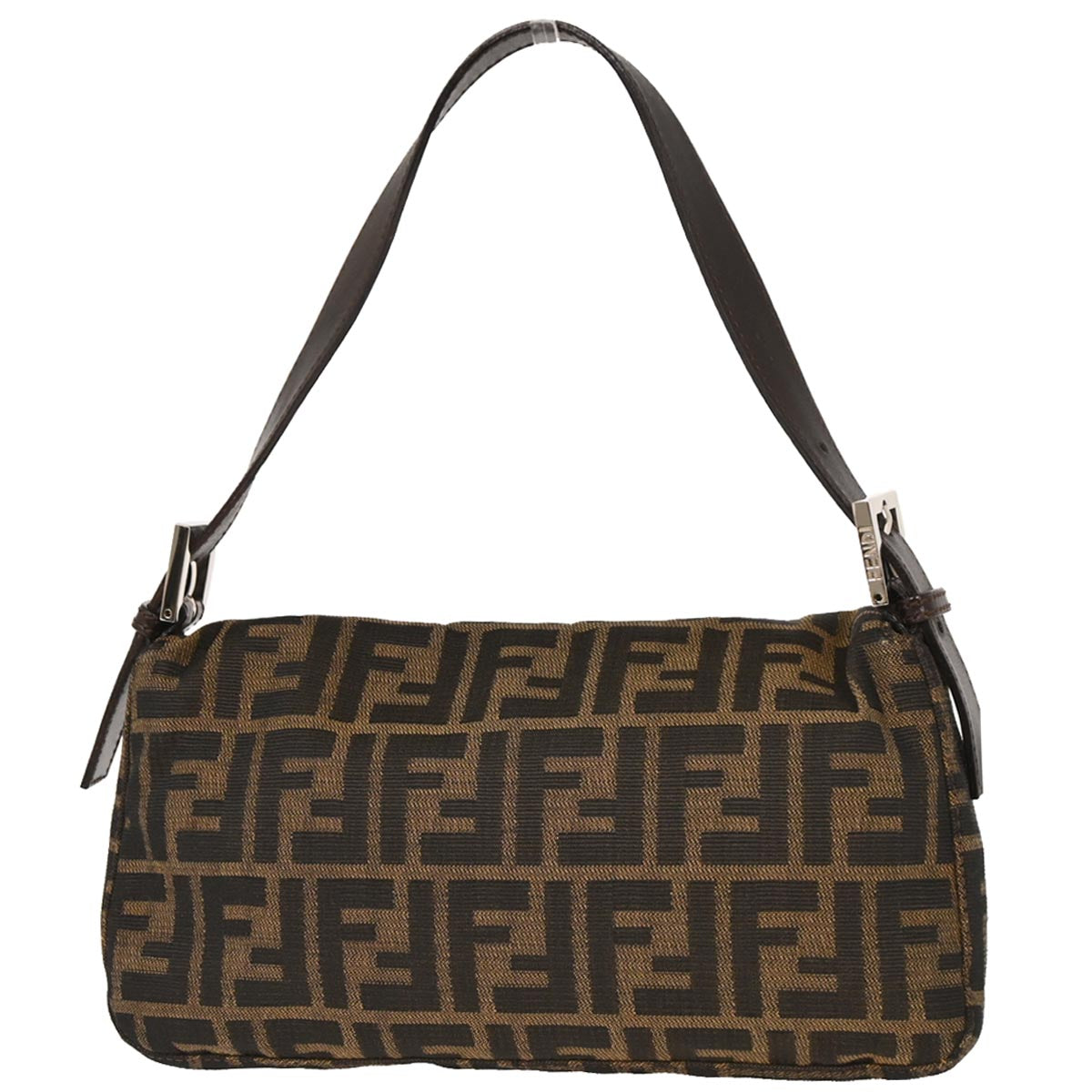 Fendi Brown Canvas Zucca Baguette Handbag