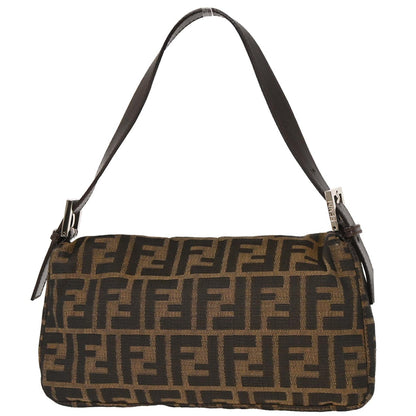 Fendi Brown Canvas Zucca Baguette Handbag