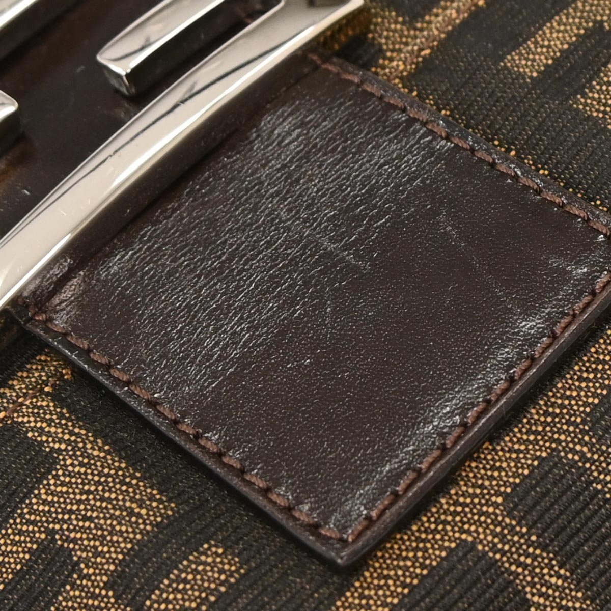 Fendi Brown Canvas Zucca Baguette Handbag