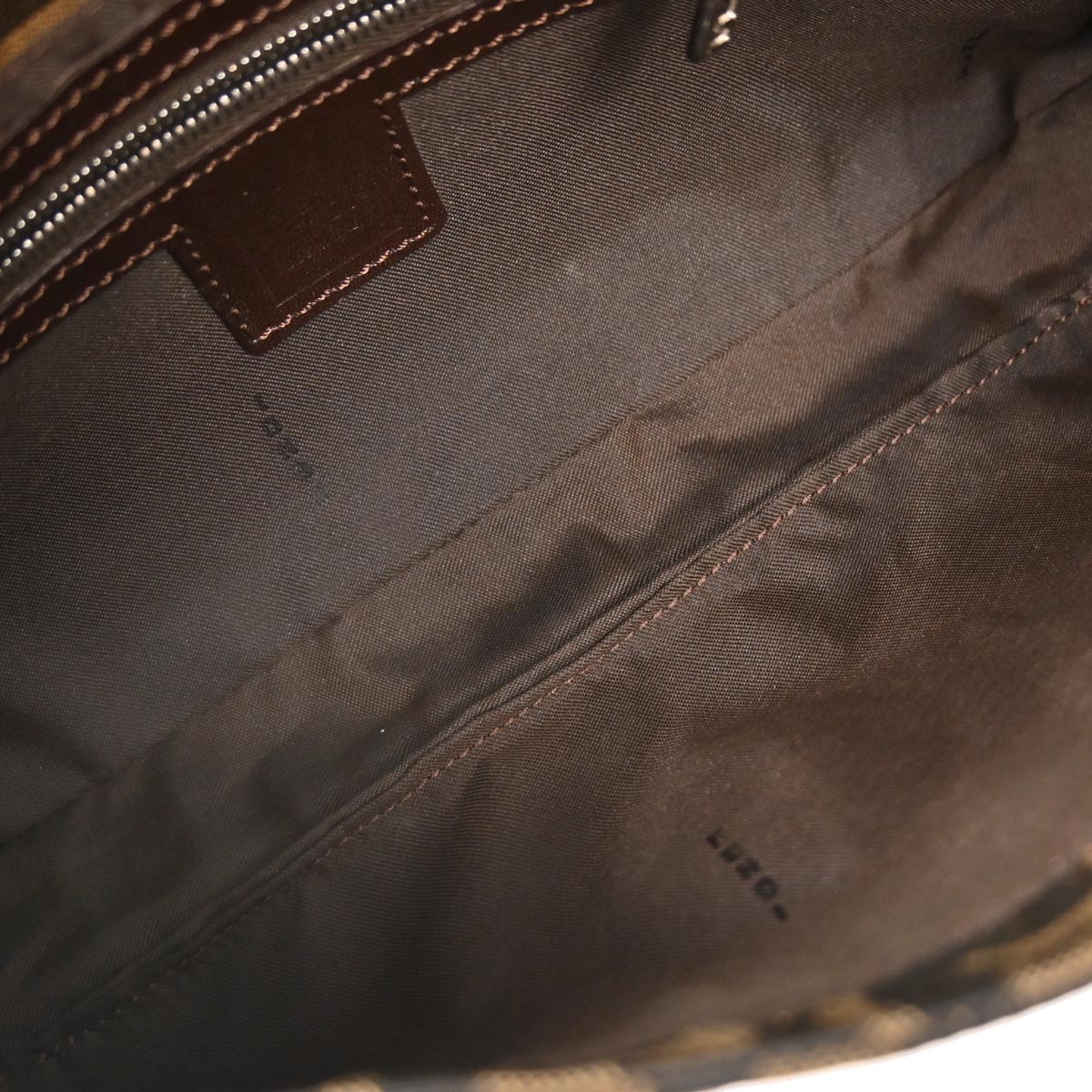 Fendi Brown Canvas Zucca Baguette Handbag