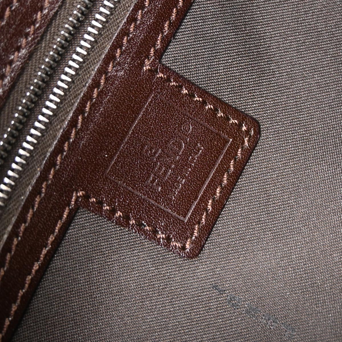 Fendi Brown Canvas Zucca Baguette Handbag