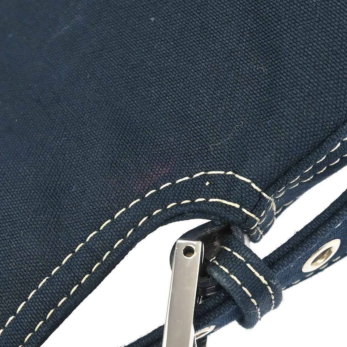 Fendi Navy Canvas Mamma Baguette Handbag