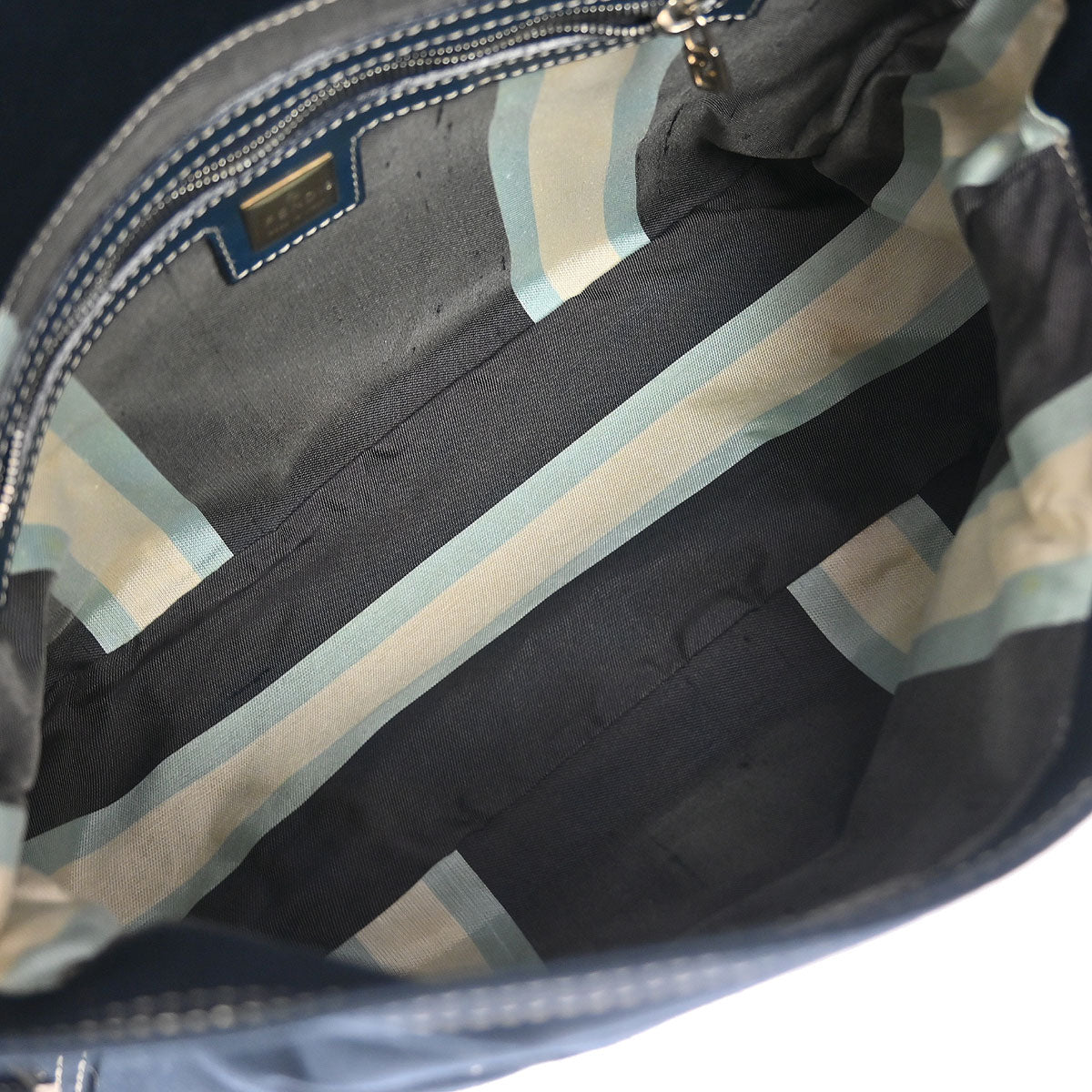 Fendi Navy Canvas Mamma Baguette Handbag