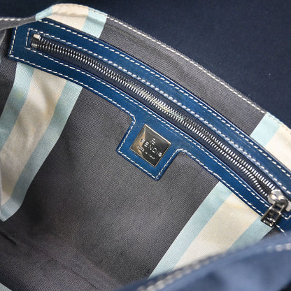 Fendi Navy Canvas Mamma Baguette Handbag