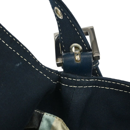 Fendi Navy Canvas Mamma Baguette Handbag