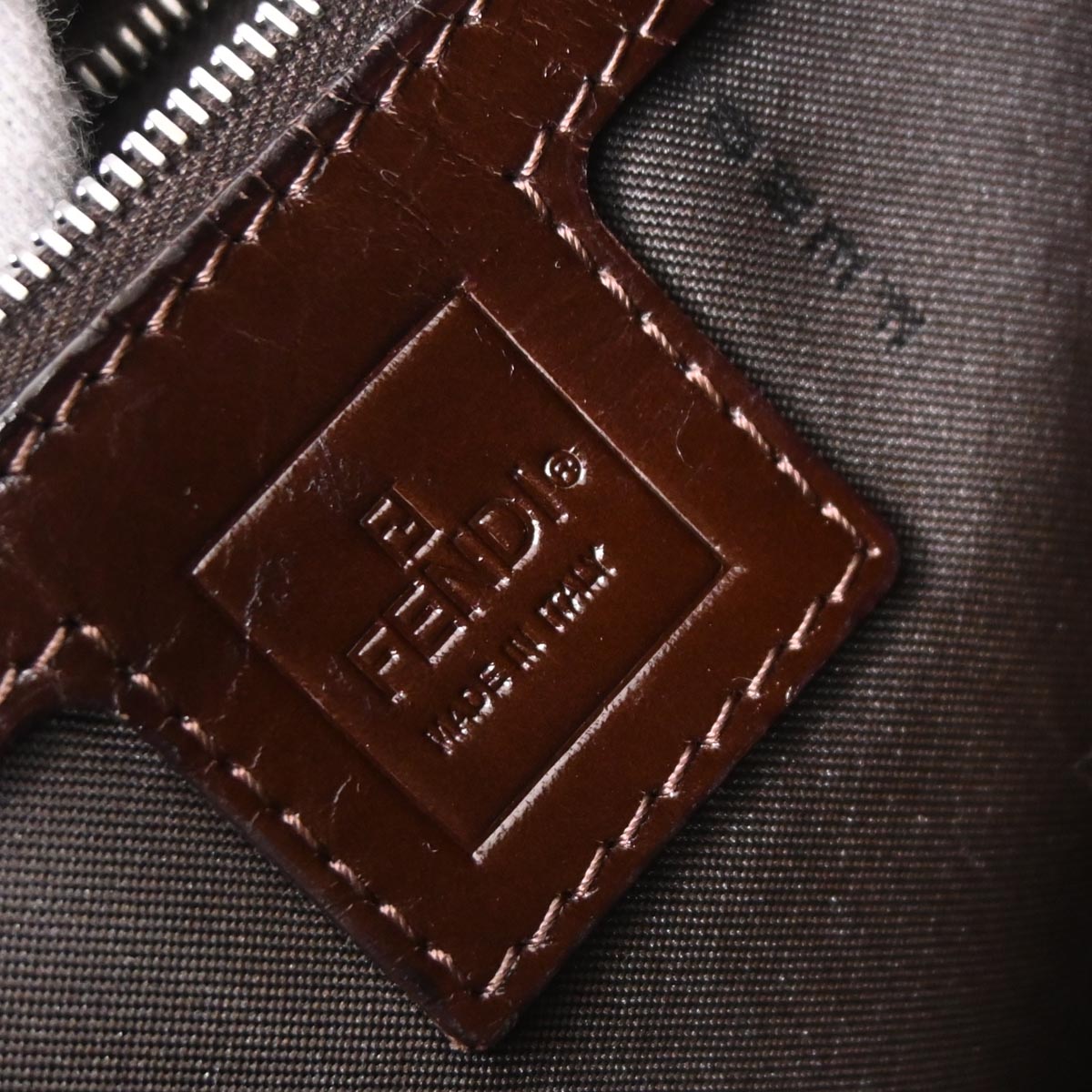 Fendi Brown Canvas Zucca Handbag