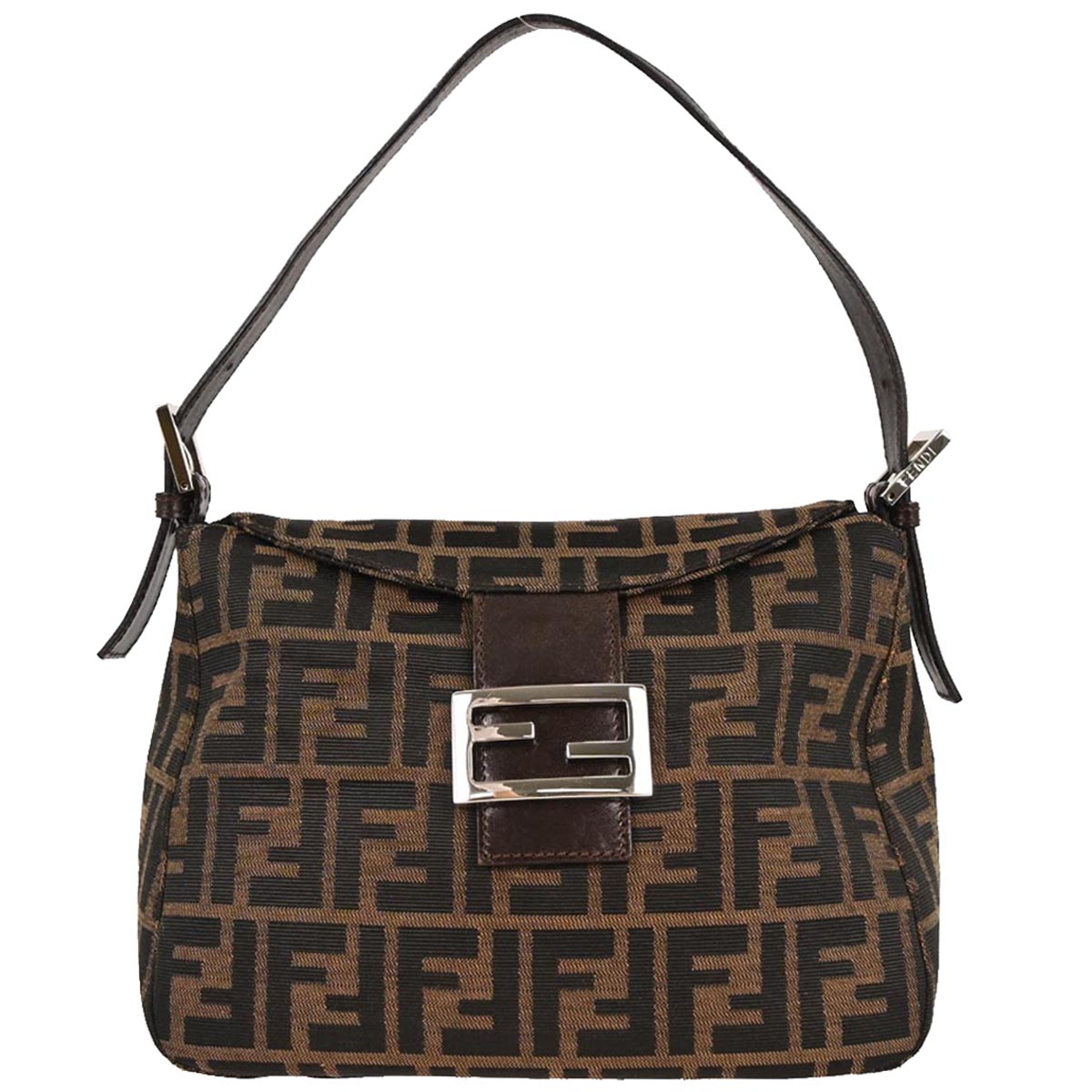 Fendi Brown Canvas Zucca Handbag