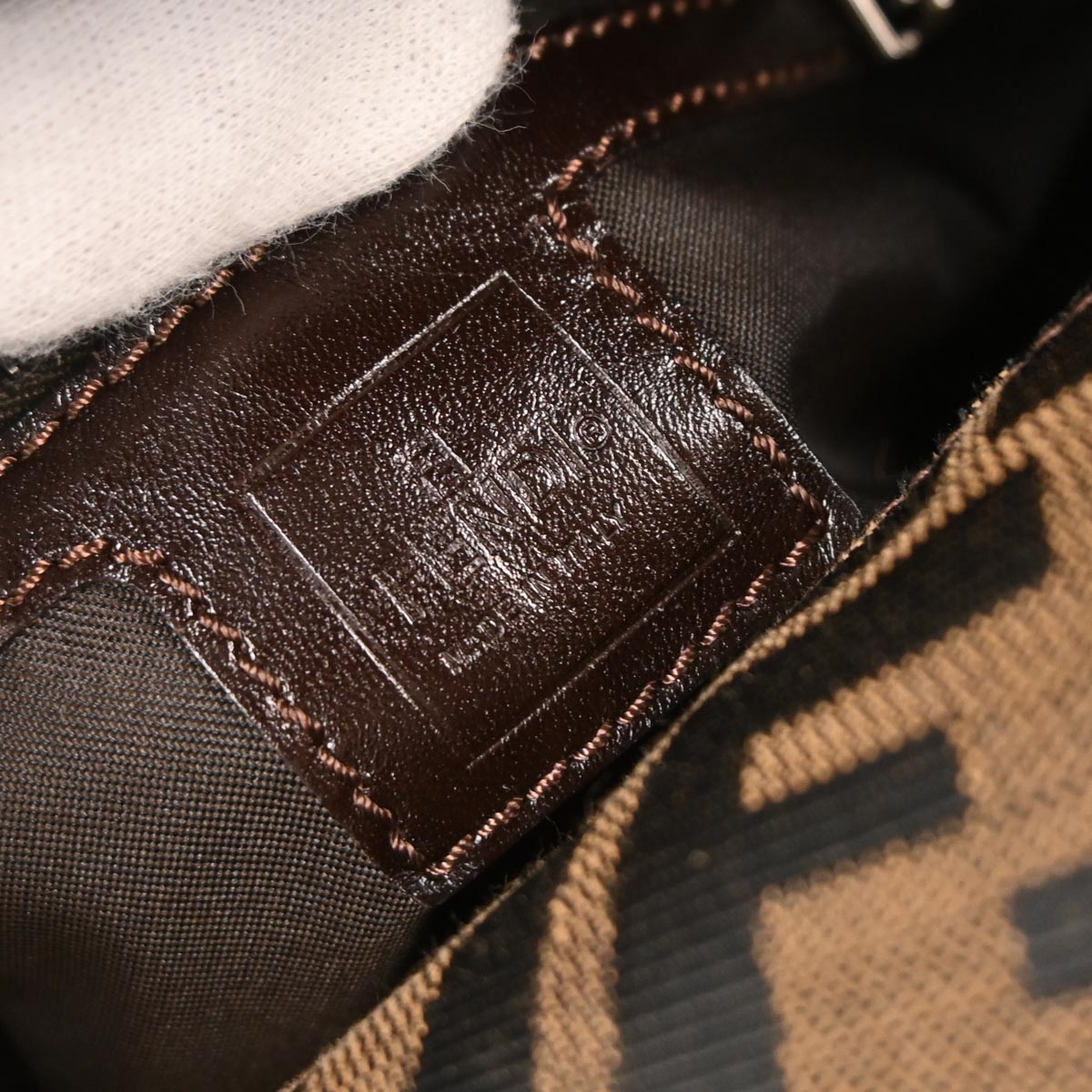 Fendi Brown Canvas Zucca Handbag